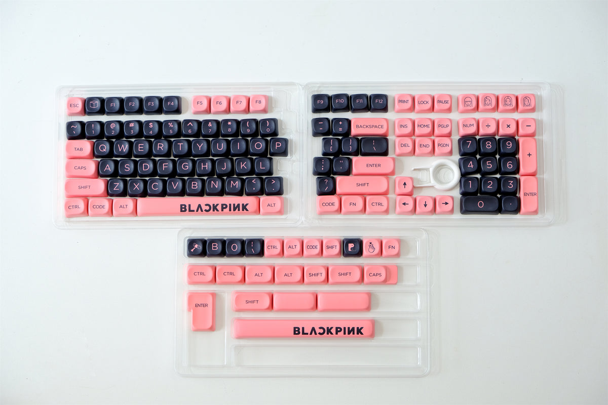 Black & Pink K-Pop Theme Keycaps - Diykeycap