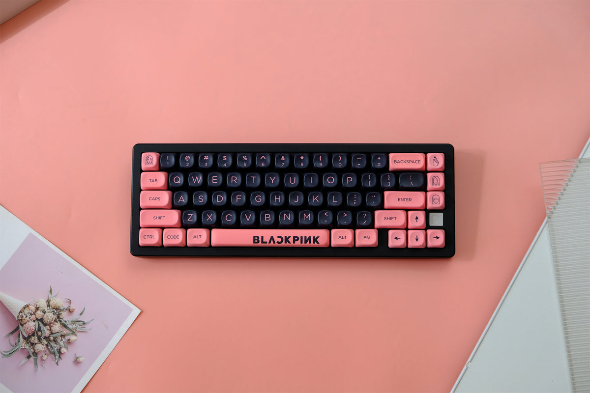 Black & Pink K-Pop Theme Keycaps - Diykeycap