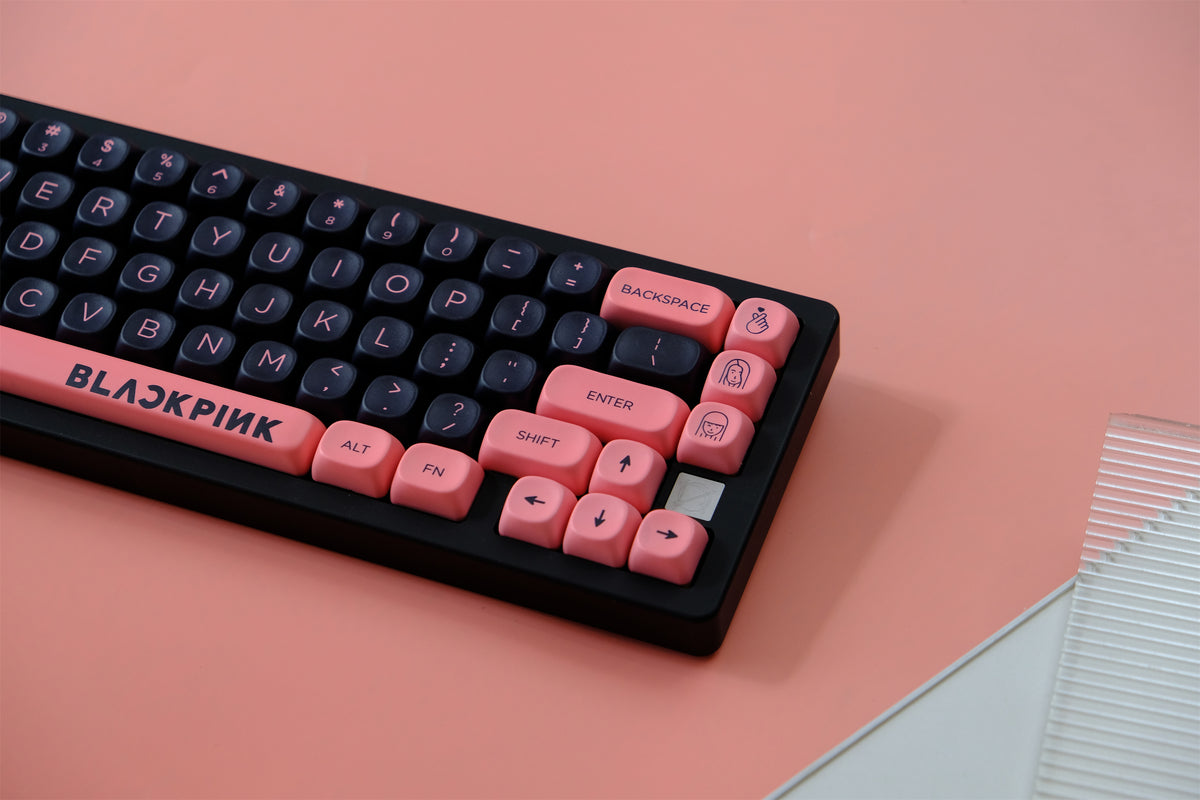 Black & Pink K-Pop Theme Keycaps - Diykeycap