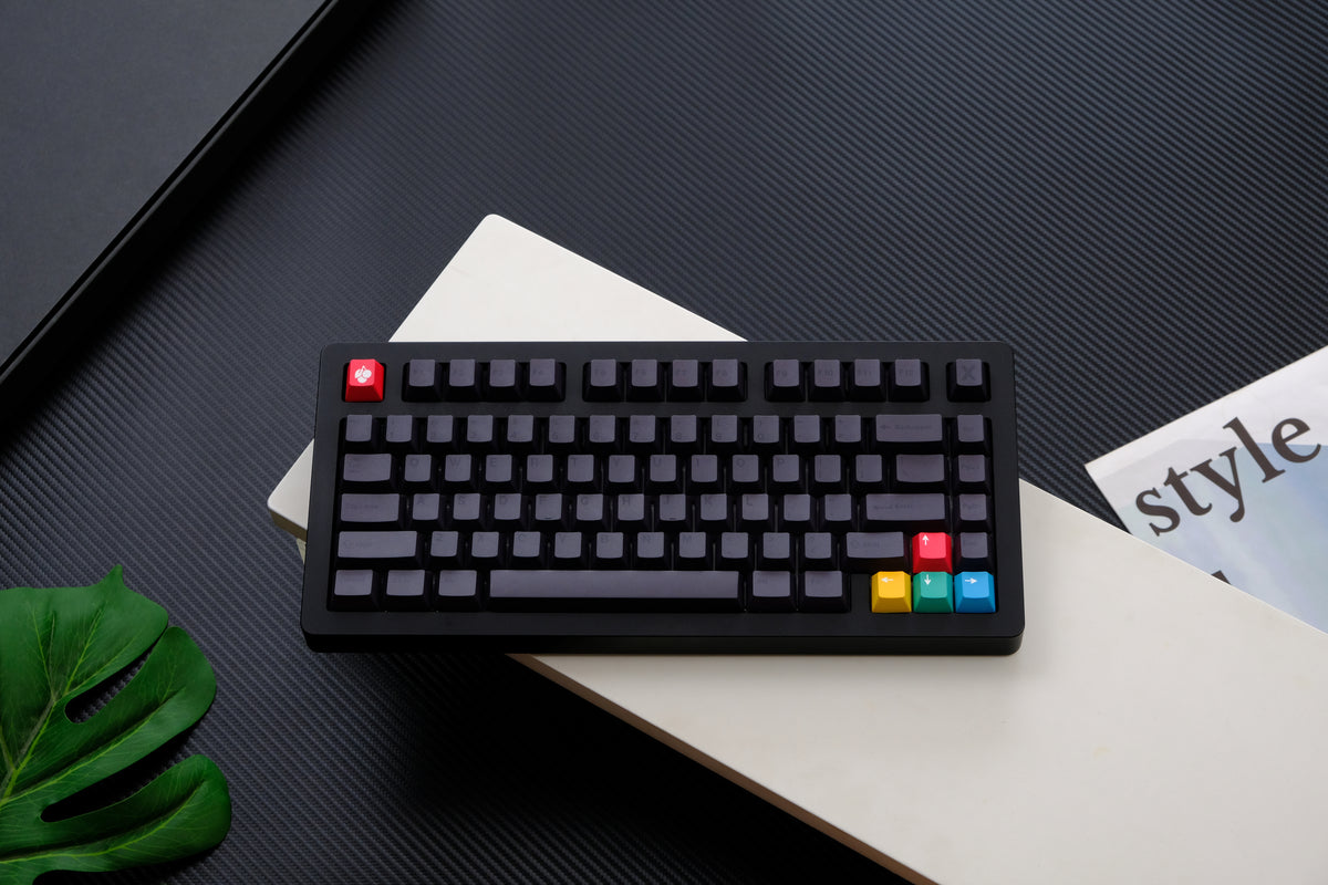 Touches de clavier noires minimalistes - Diykeycap