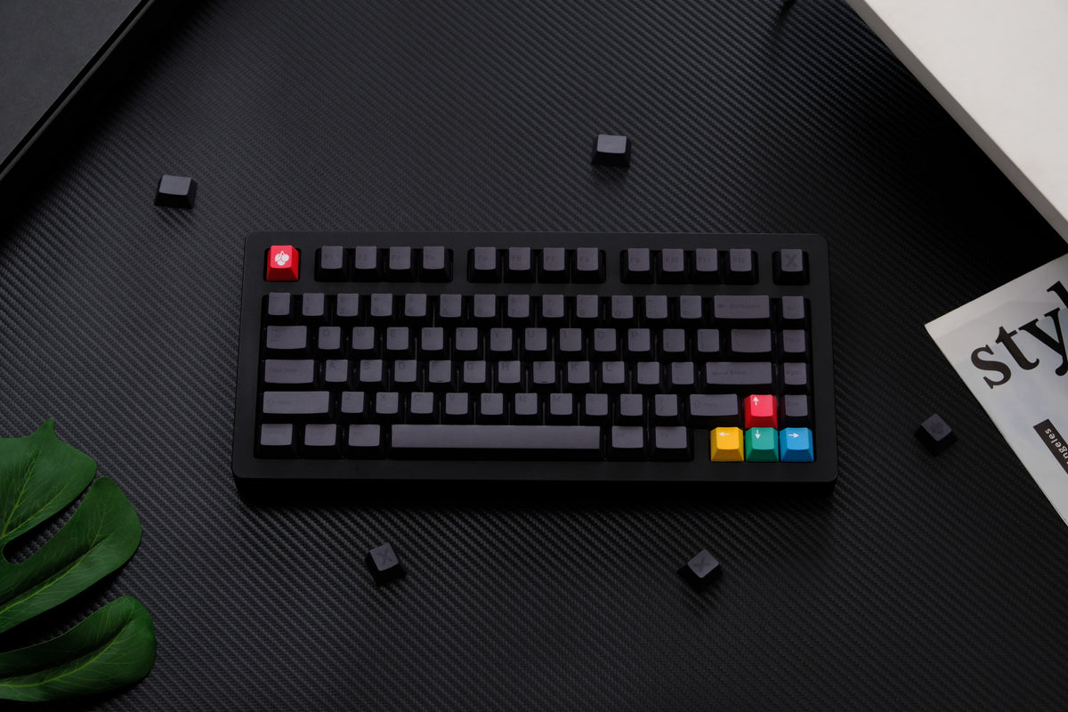 Touches minimalistes noires - Diykeycap