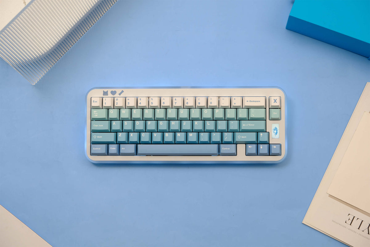 Snowy Ombré PBT Keycaps - Diykeycap