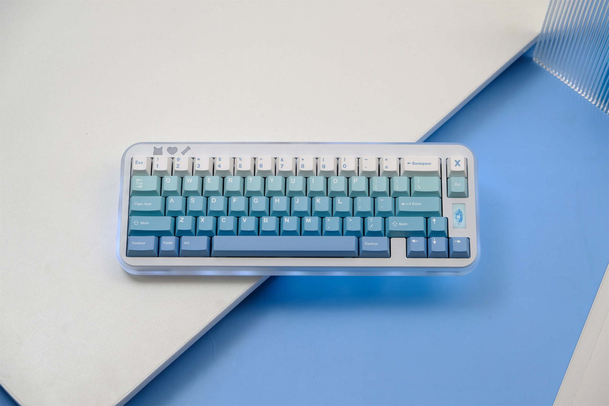 Snowy Ombré PBT Keycaps - Diykeycap