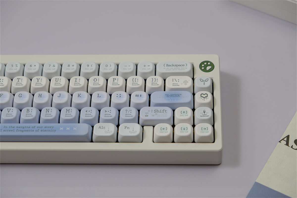 Tipsy Blue Rose Romantic Keycaps - Diykeycap