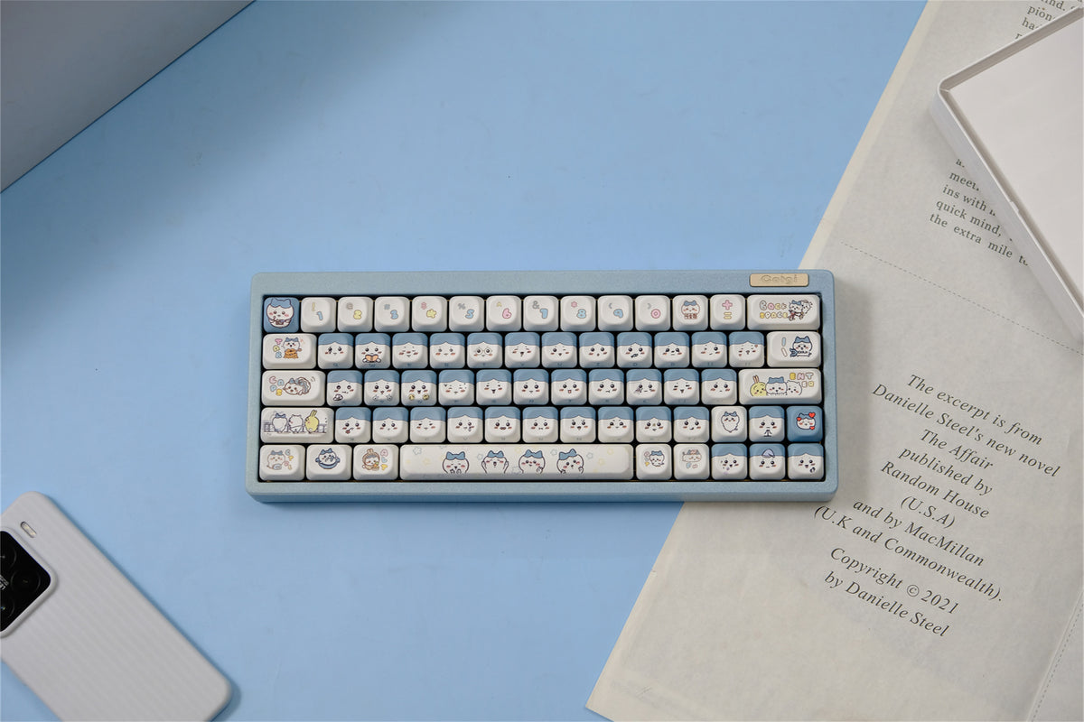 Hachiware Blue Cat Keycaps - Diykeycap