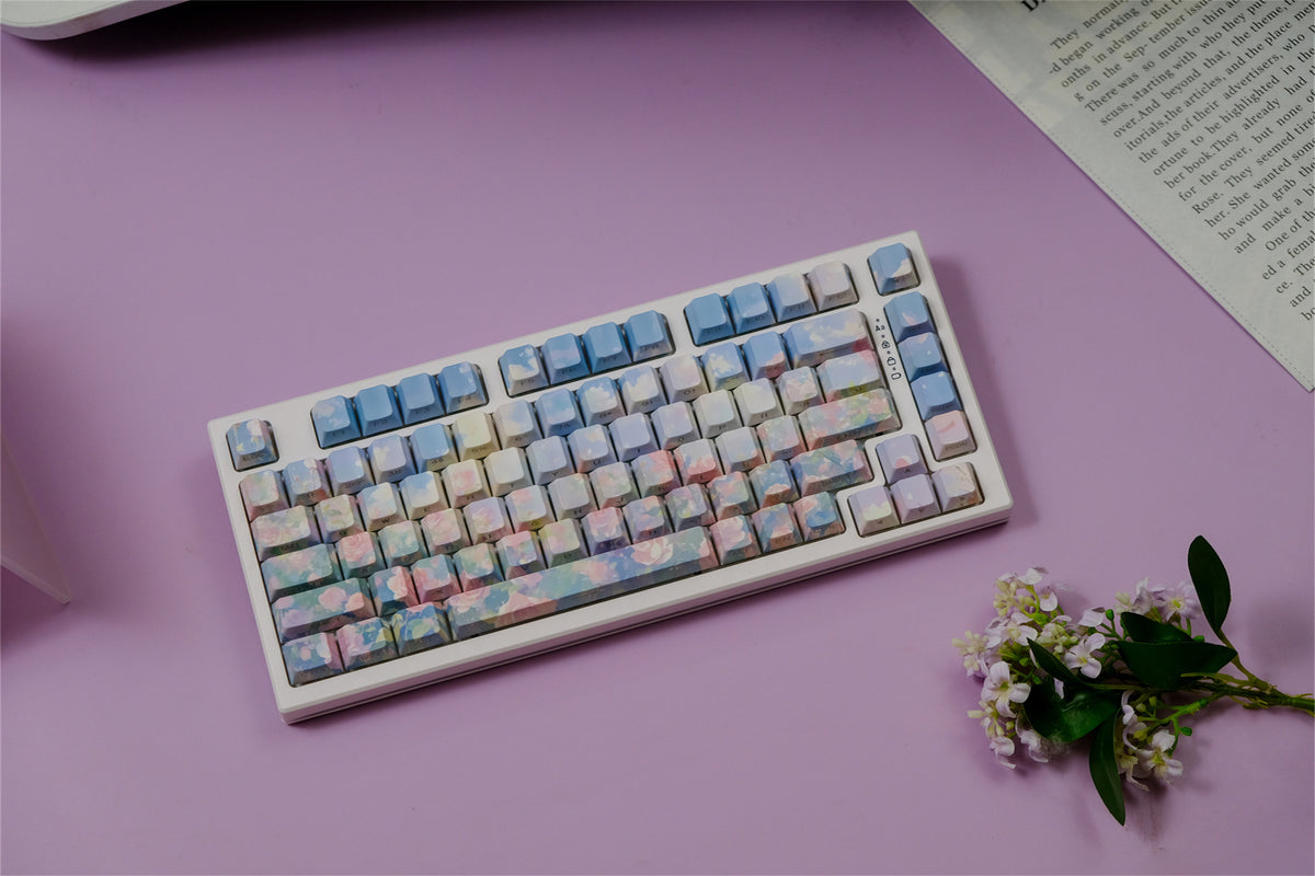 Touches de clavier peintes à l’huile « Rose Garden » - Diykeycap