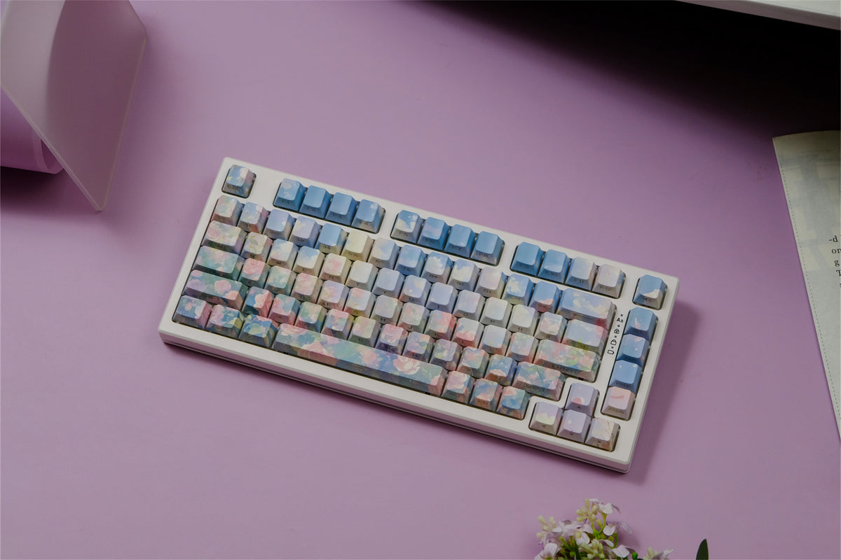 Touches de clavier peintes à l’huile « Rose Garden » - Diykeycap
