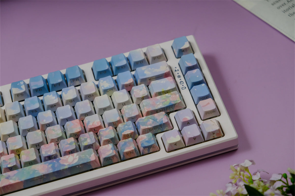 Touches de clavier « Rose Garden » peintes à l’huile - Diykeycap