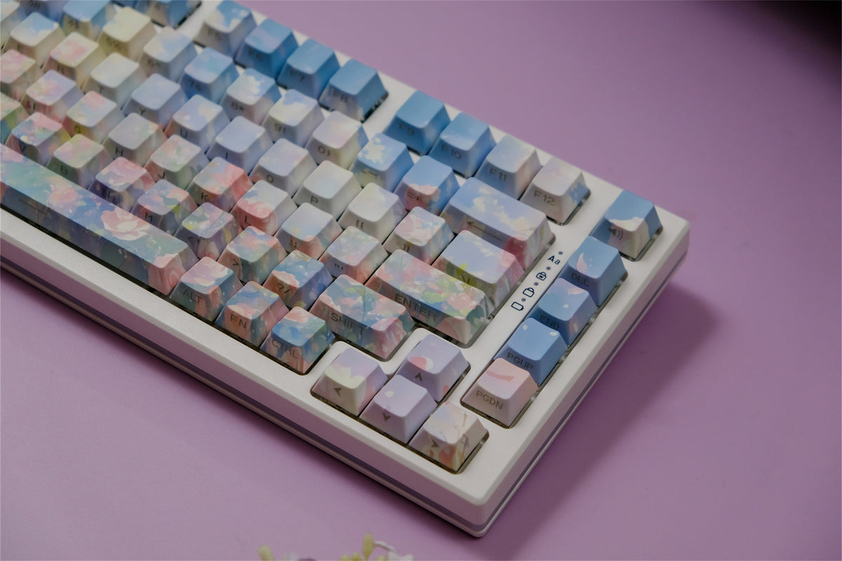 Touches de clavier peintes à l’huile « Rose Garden » - Diykeycap
