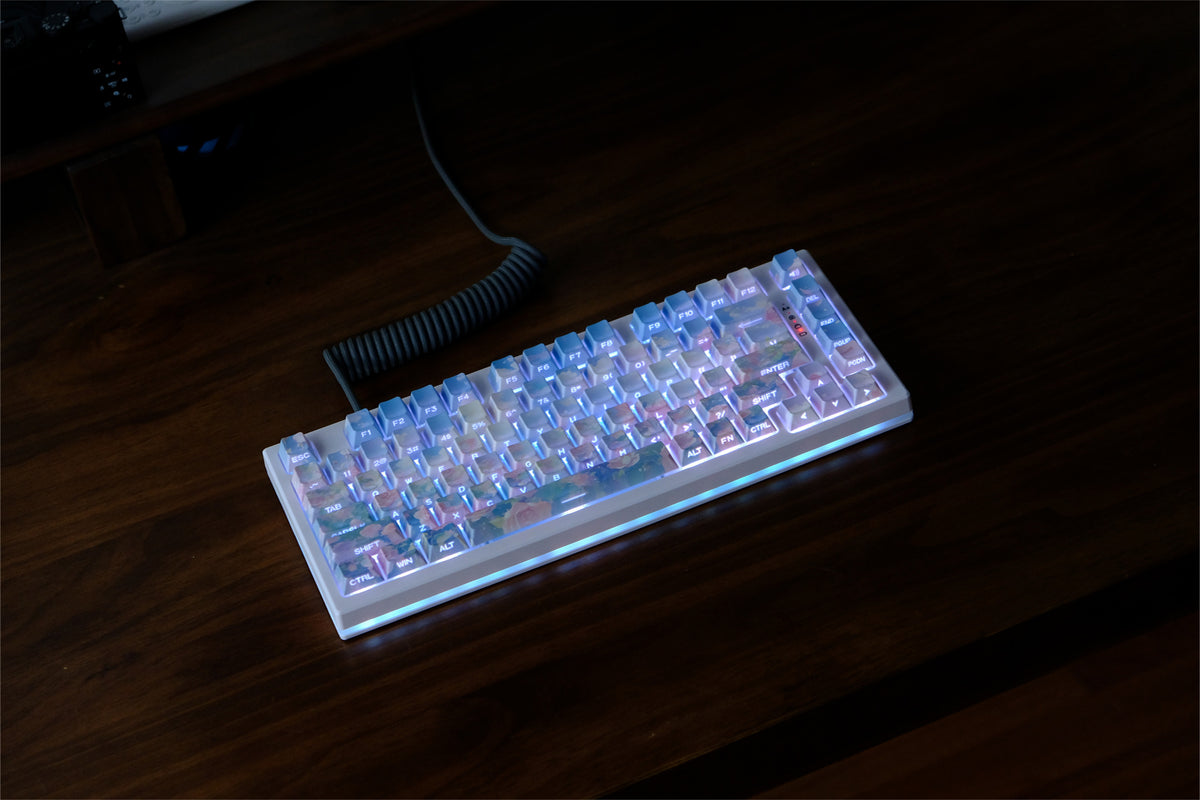 Touches de clavier « Rose Garden » peintes à l’huile - Diykeycap