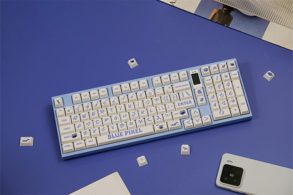 Blue Pixel Theme Keycaps - Diykeycap