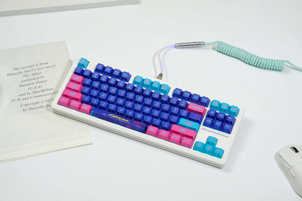 Cyber Neon PBT Keycaps - Diykeycap