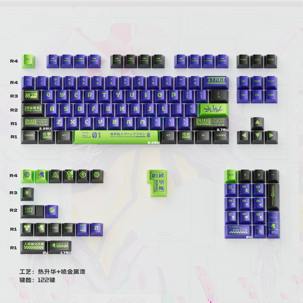 Purple Mecha-01 (Metallic) - Diykeycap